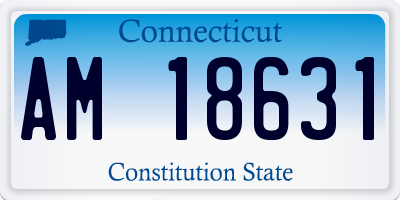 CT license plate AM18631