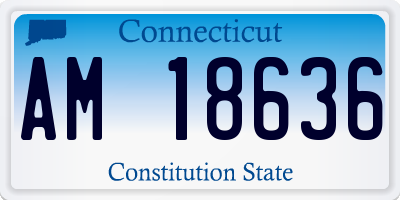 CT license plate AM18636