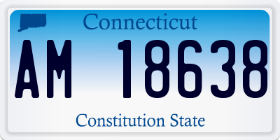 CT license plate AM18638