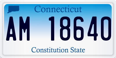 CT license plate AM18640