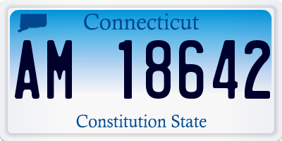 CT license plate AM18642