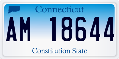 CT license plate AM18644