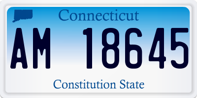 CT license plate AM18645