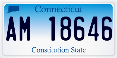 CT license plate AM18646