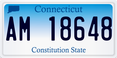 CT license plate AM18648