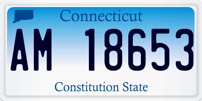 CT license plate AM18653