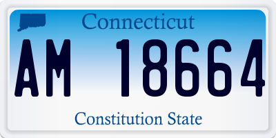 CT license plate AM18664