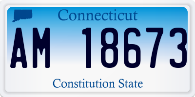 CT license plate AM18673