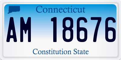 CT license plate AM18676