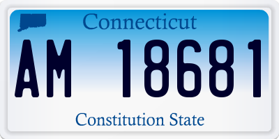 CT license plate AM18681
