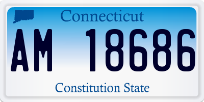 CT license plate AM18686