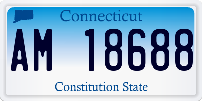 CT license plate AM18688