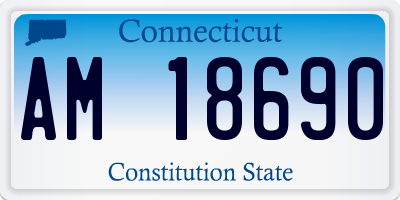 CT license plate AM18690