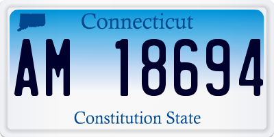 CT license plate AM18694