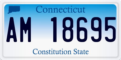 CT license plate AM18695