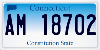 CT license plate AM18702