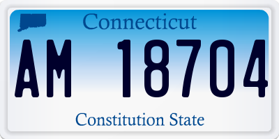 CT license plate AM18704
