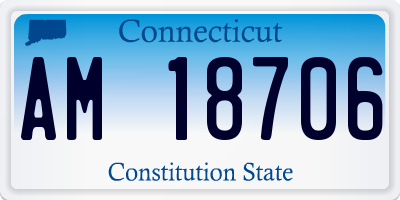 CT license plate AM18706