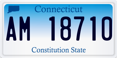CT license plate AM18710