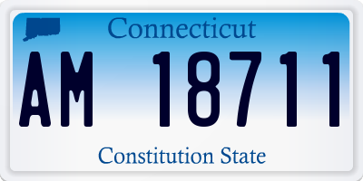 CT license plate AM18711