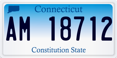 CT license plate AM18712