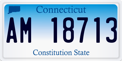CT license plate AM18713