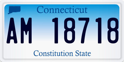 CT license plate AM18718