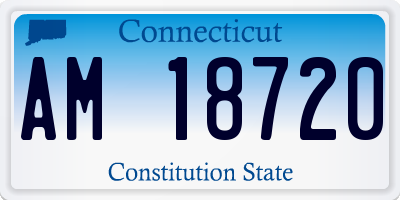 CT license plate AM18720