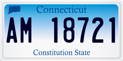 CT license plate AM18721