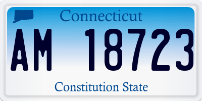 CT license plate AM18723