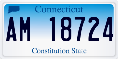CT license plate AM18724