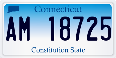 CT license plate AM18725