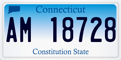 CT license plate AM18728