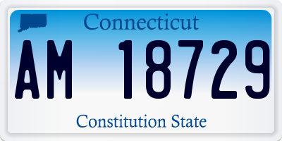 CT license plate AM18729