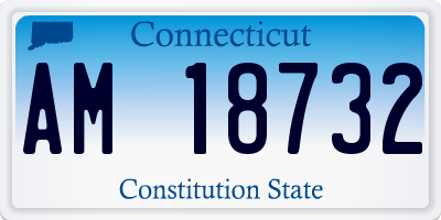CT license plate AM18732