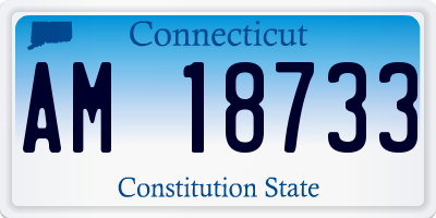 CT license plate AM18733
