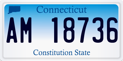 CT license plate AM18736