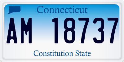 CT license plate AM18737