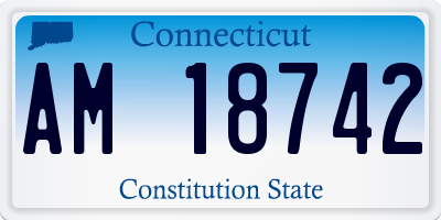 CT license plate AM18742