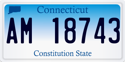 CT license plate AM18743
