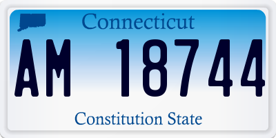 CT license plate AM18744