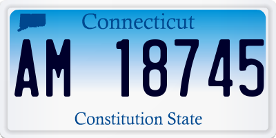 CT license plate AM18745