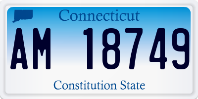 CT license plate AM18749