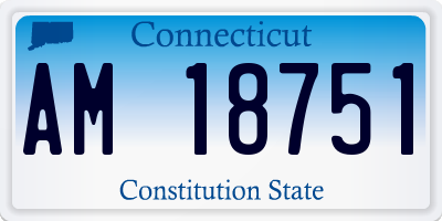 CT license plate AM18751