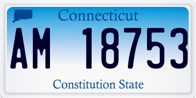 CT license plate AM18753