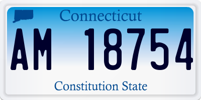 CT license plate AM18754