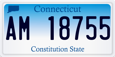 CT license plate AM18755