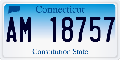 CT license plate AM18757