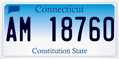 CT license plate AM18760
