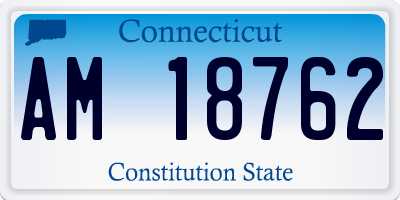 CT license plate AM18762